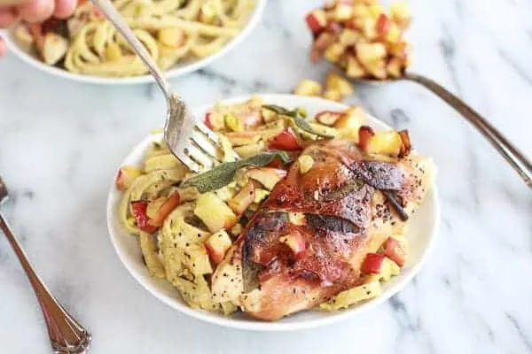 crispy-prosciutto-and-sage-wrapped-chicken-with-creamy-pistachio-noodles