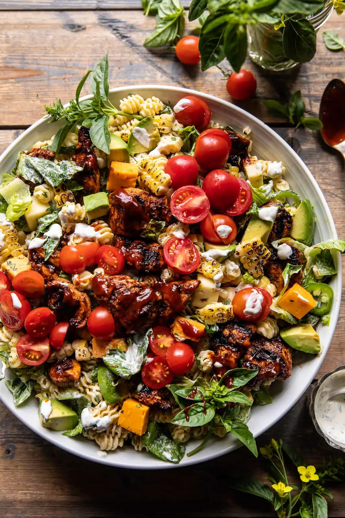 bbq-chicken-ranch-pasta-salad