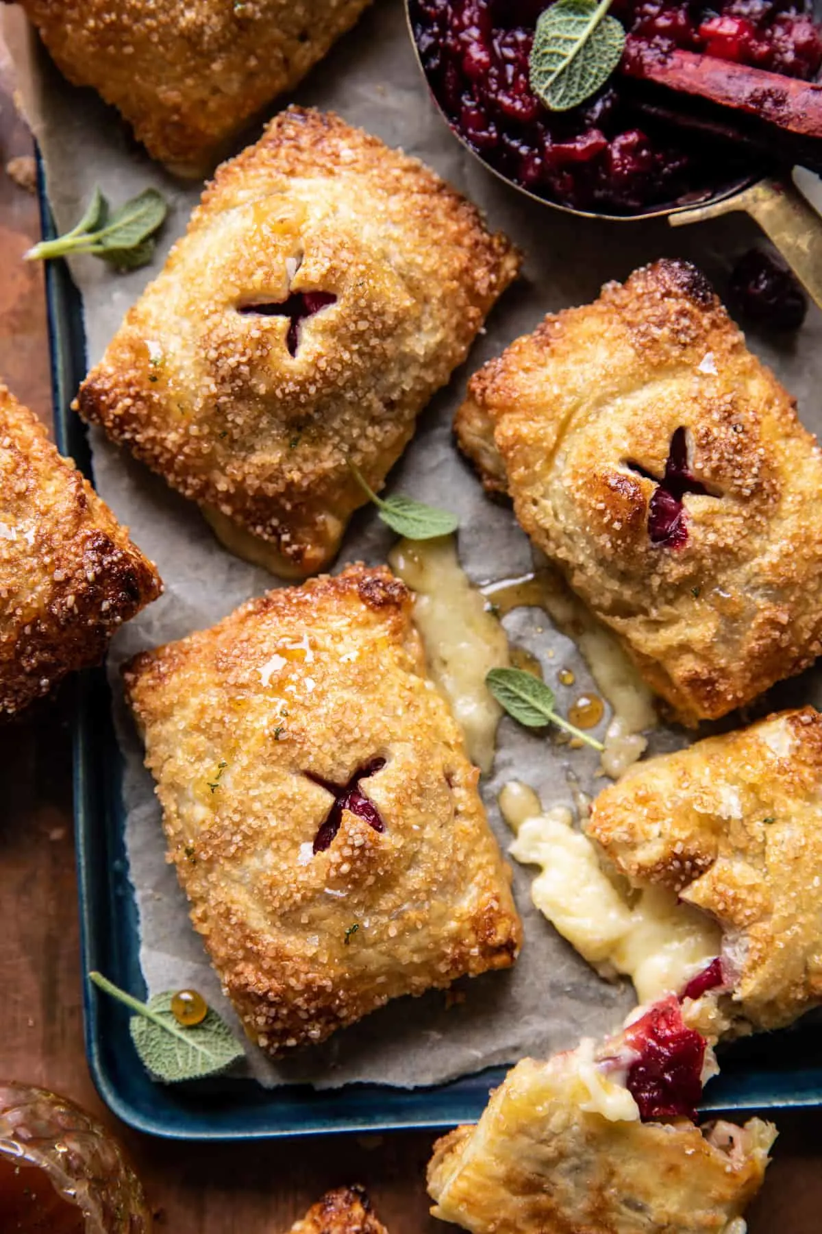 mini-pastry-wrapped-cranberry-baked-brie-bites
