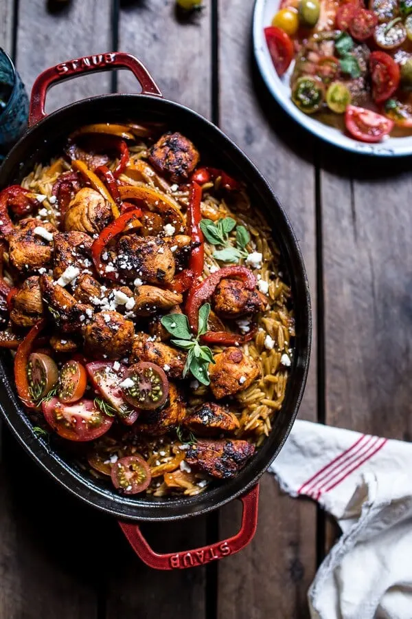 one-pot-greek-oregano-chicken-and-orzo-with-tomatoes-in-garlic-oil