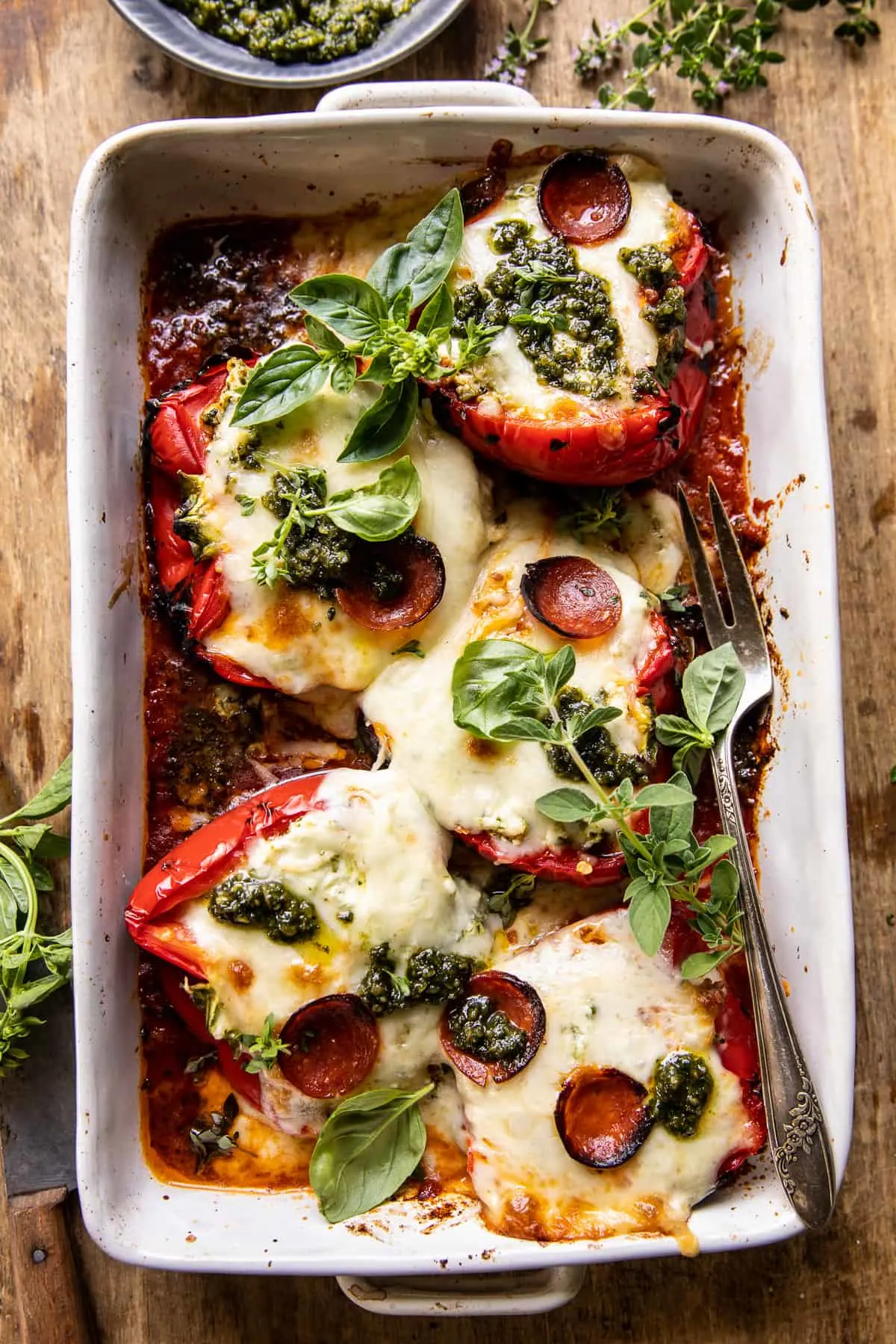 spicy-pesto-cheese-stuffed-roasted-red-peppers