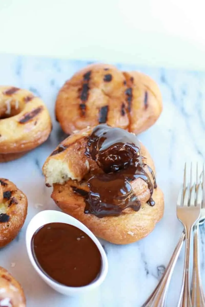 grilled-espresso-glazed-coconut-doughnuts-with-mocha-coconut-ganache