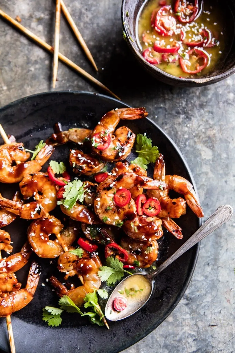 honey-garlic-korean-bbq-grilled-shrimp