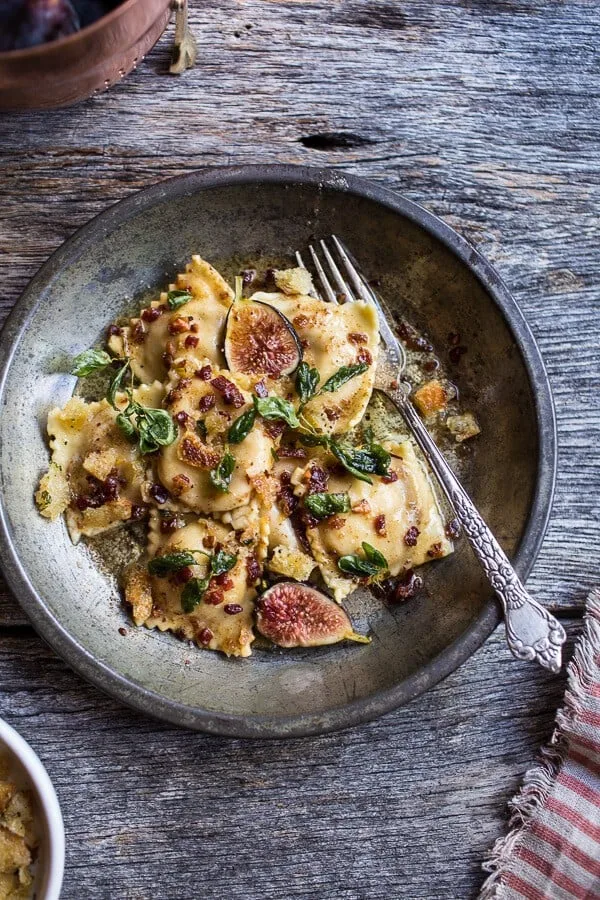 butternut-squash-and-goat-cheese-ravioli-with-browned-butter-oregano-bread-crumbs