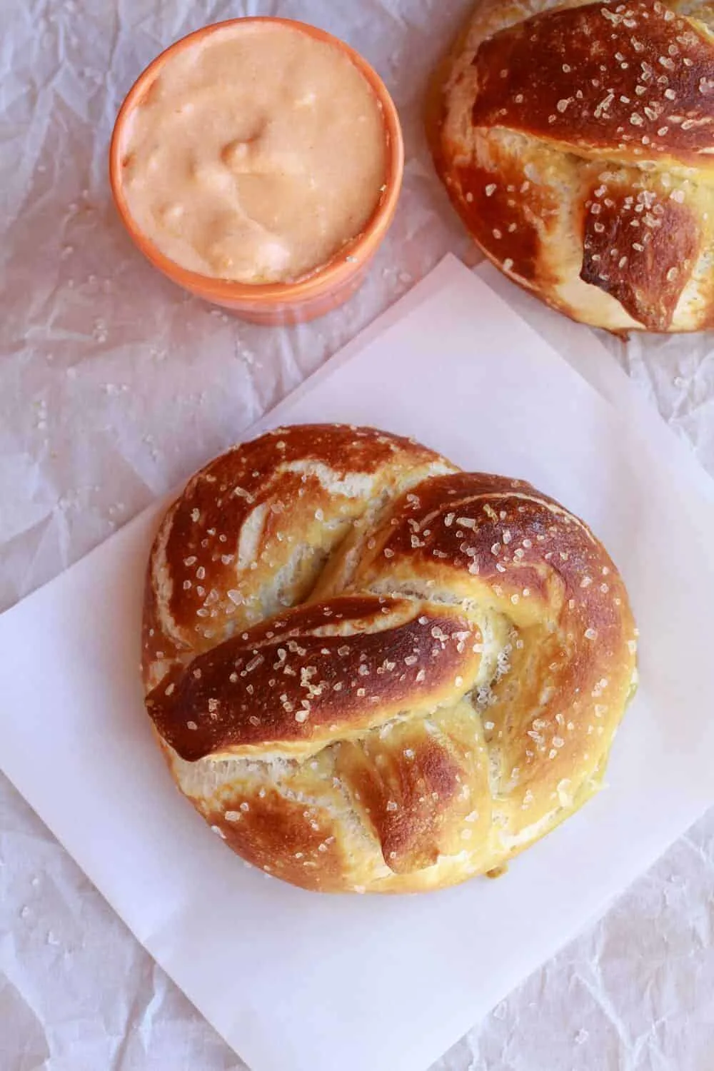homemade-soft-pretzels-with-buffalo-cheddar-cheese-sauce