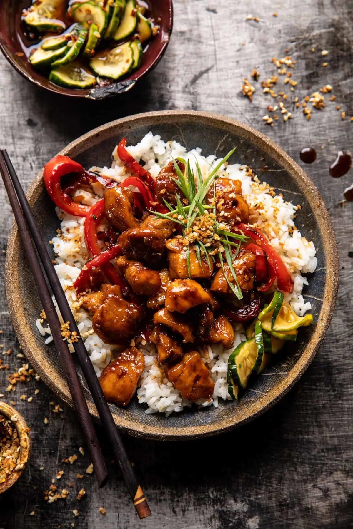 weeknight-sesame-teriyaki-chicken-with-ginger-rice