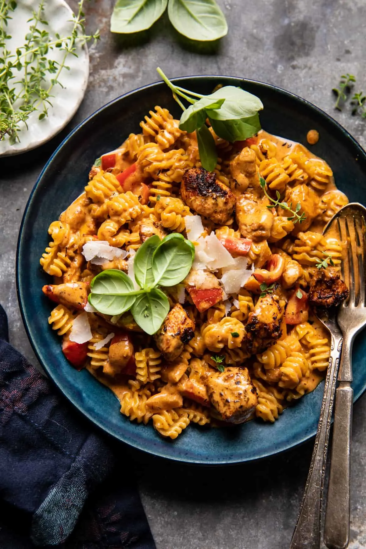 lighter-creamy-cajun-chicken-pasta
