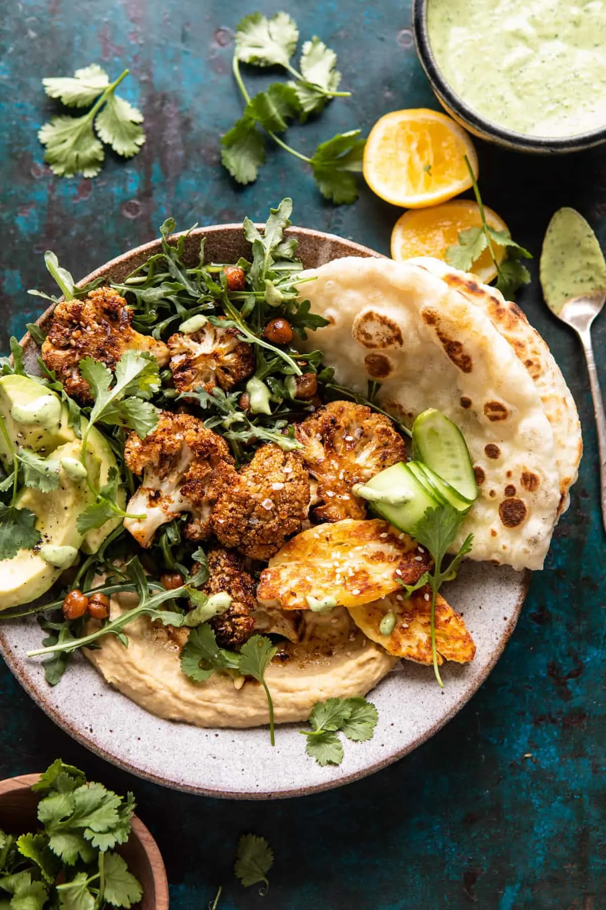 cauliflower-shawarma-with-green-tahini-and-fried-halloumi