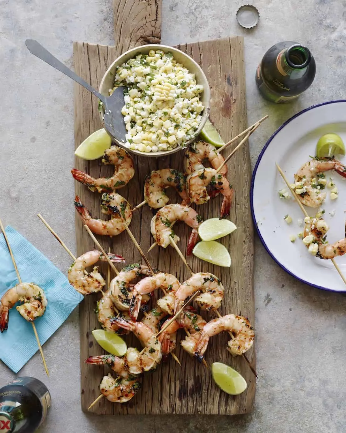 shrimp-skewers-with-corn-salsa