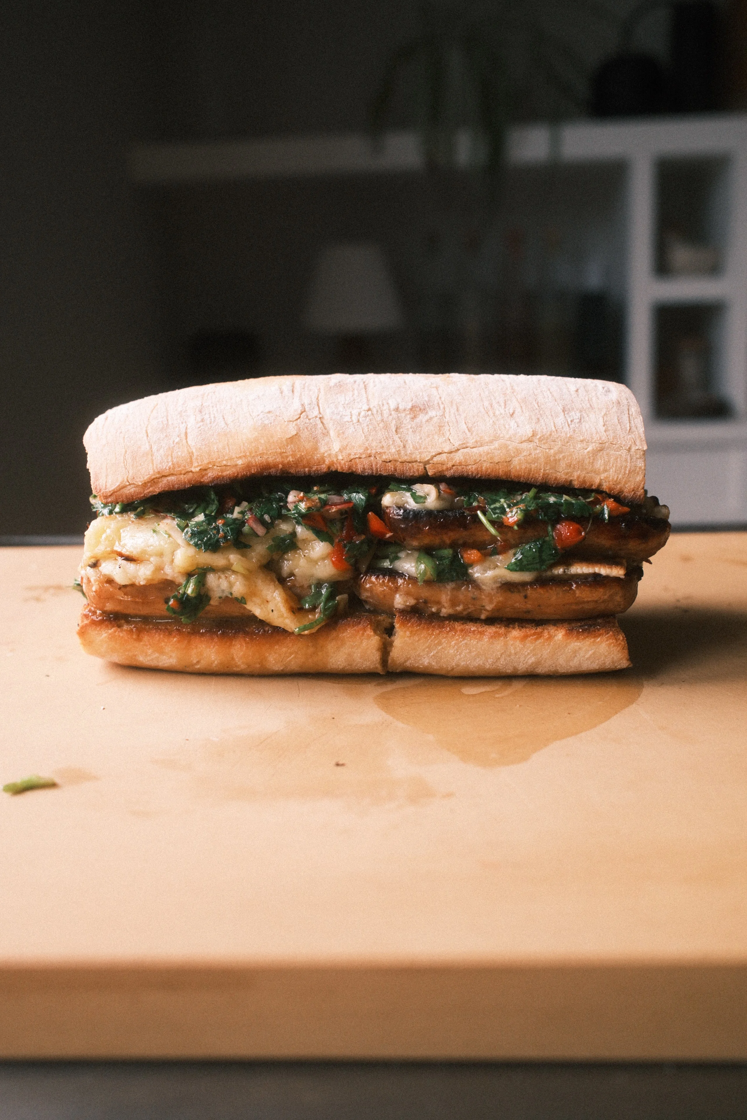 sausage-and-cheese-sarnie-with-chimichurri