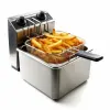 deep fryer or heavy bottomed pot with candy thermometer