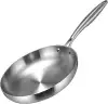 large stainless steel skillet