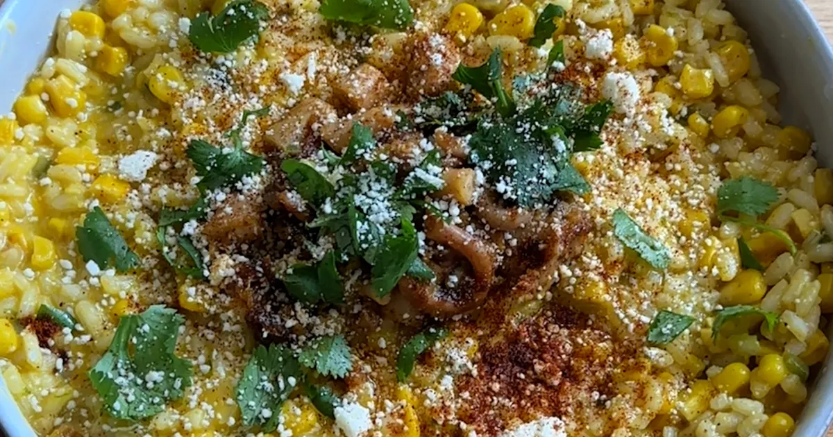 Elote Risotto with Sautéed Octopus Babish