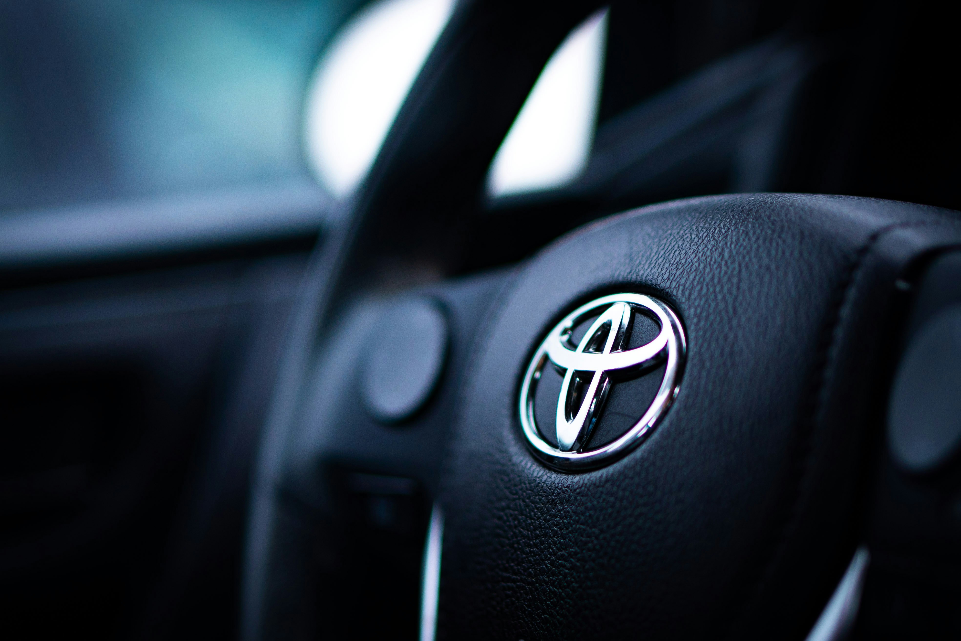 Toyota branded steering wheel