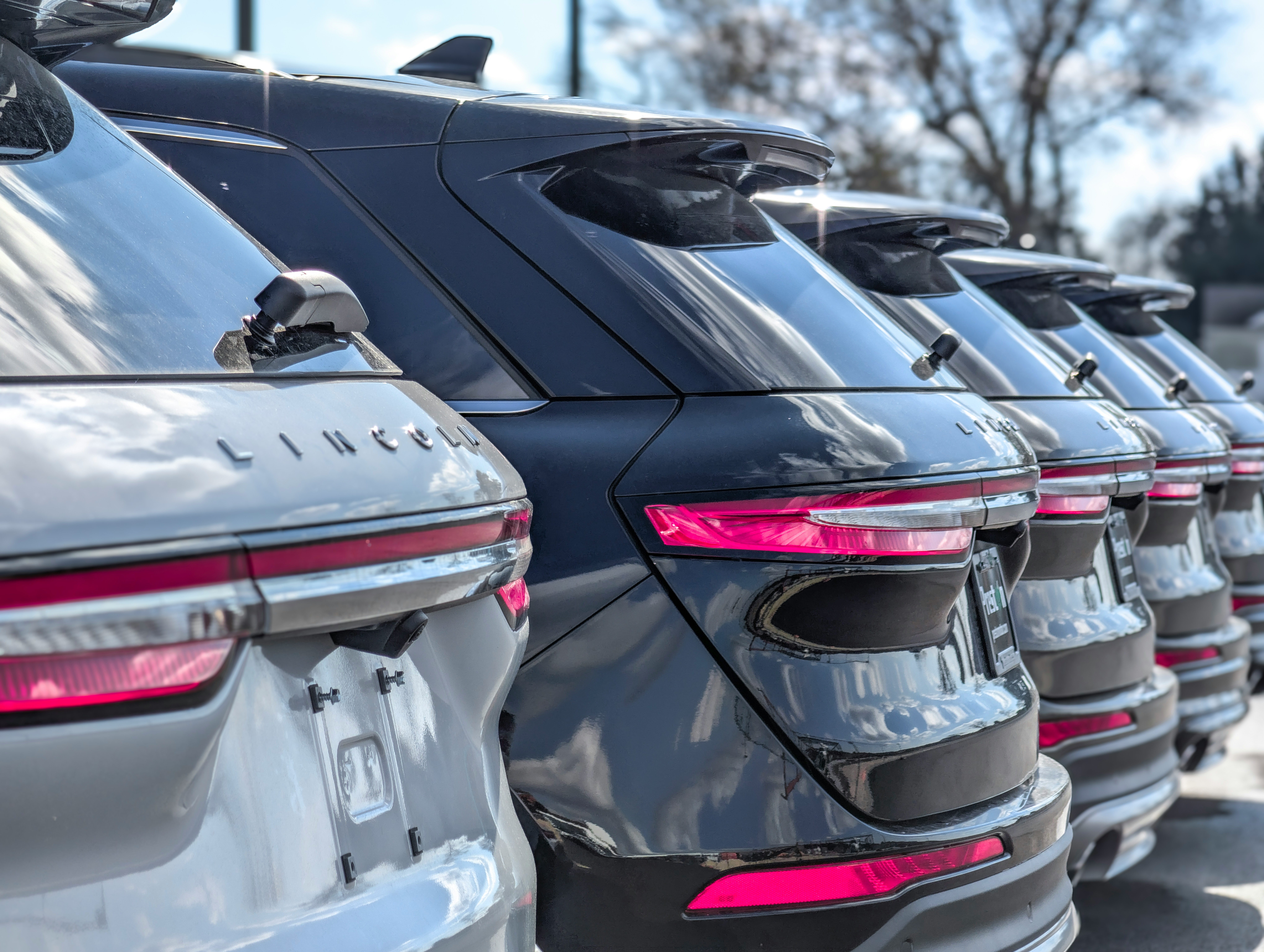 Row of Lincoln hatchbacks