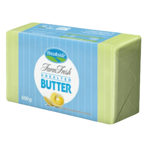Brookside Unsalted Butter 500g | Pure Creamy Butter for Cooking & Baking