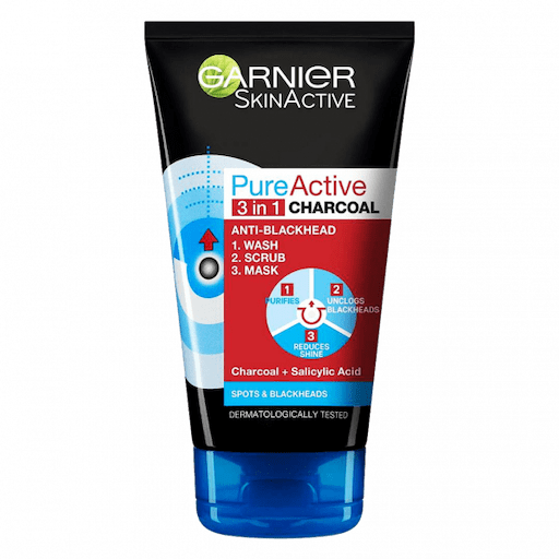 Garnier Pure Active 3-In-1 Charcoal - 150ml