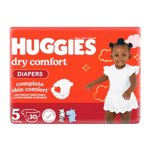 Huggies Dry Comfort Diapers Size 5 12-22Kg 30 Pieces