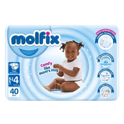 Molfix Diapers Size 4 Large (9–15kg) 40’s