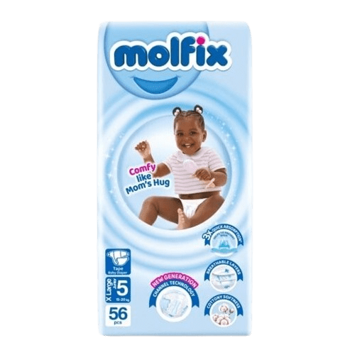 Molfix Diapers Size 5 X Large (15-20kg) 56's