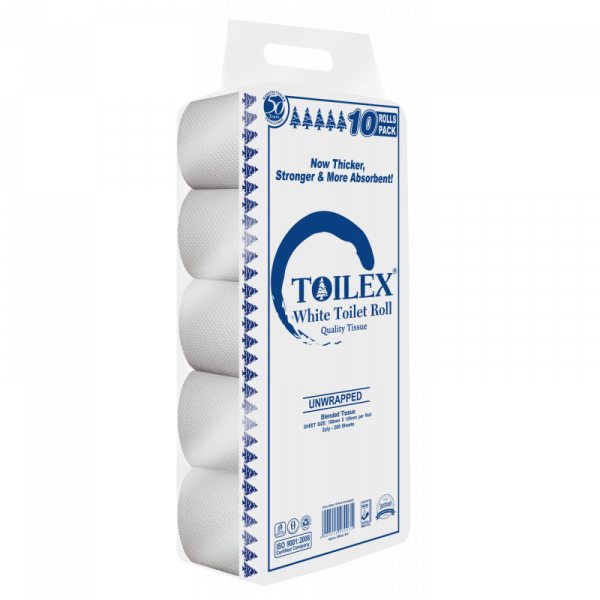 Toilex White Toilet Tissue 10 Pack