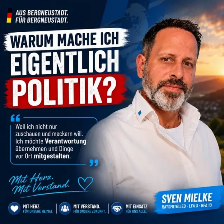 Weil mir meine Heimat wichtig ist. Weil ich nicht nur zuschauen möchte. Und weil ich überzeugt bin, dass Veränderung nur dann entsteht, wenn Menschen bereit sin