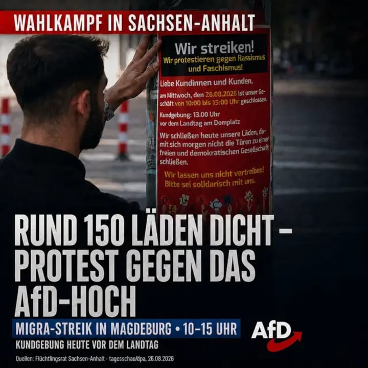 Rund 150 Geschäfte schließen heute in Magdeburg von 10 bis 15 Uhr. Mit dem „Migra-Streik“ wollen die Beteiligten vor der Landtagswahl gegen Rassismus und Ausgre