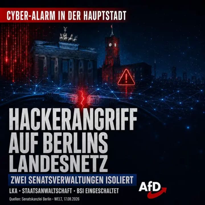 Cyberangriff auf das Berliner Landesnetz: Die Senatsverwaltungen für Stadtentwicklung sowie für Mobilität und Verkehr wurden vorsorglich vom Netz isoliert. Ein