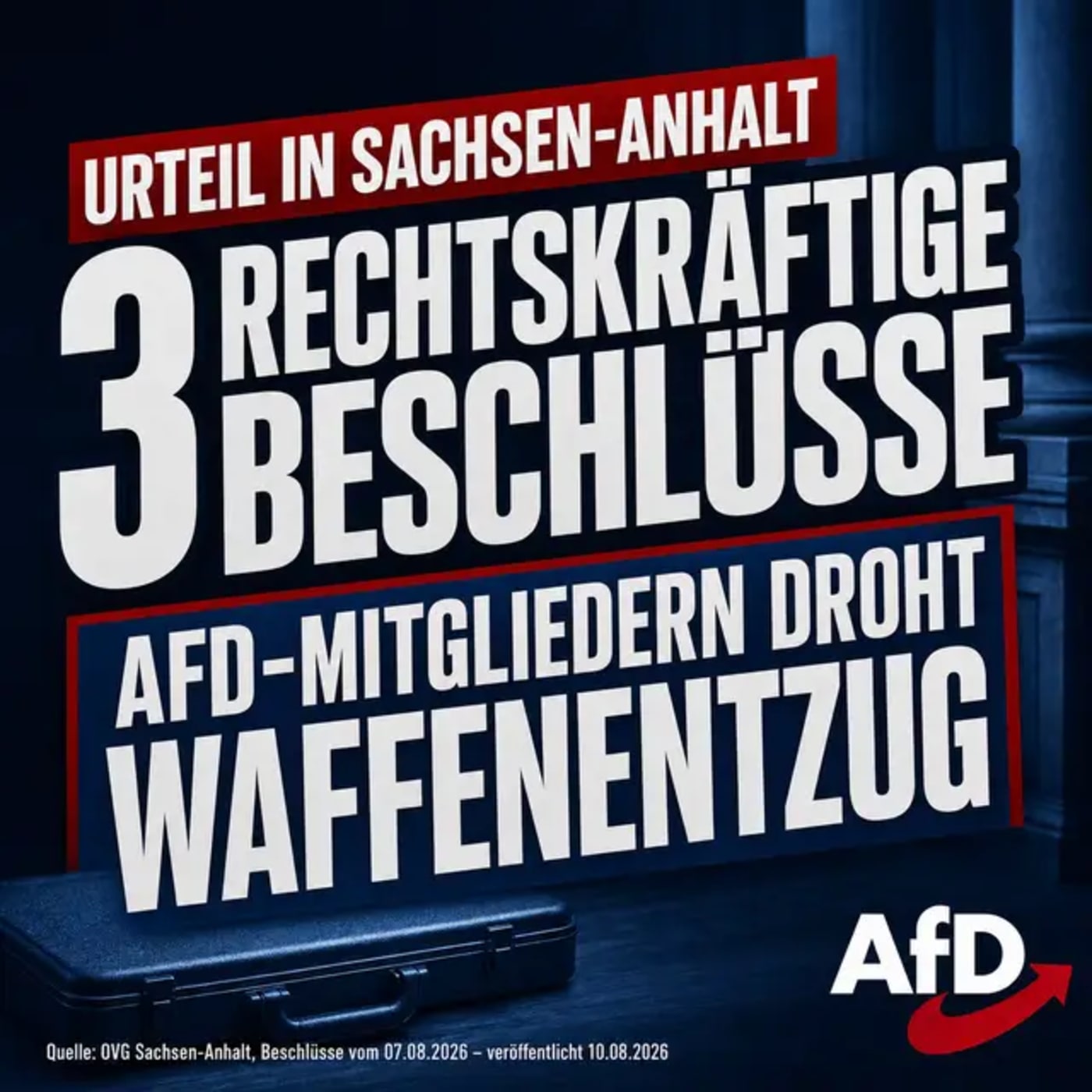 Das Oberverwaltungsgericht Sachsen-Anhalt hat am 7. August 2026 in drei Fällen die Zulassung der Berufung abgelehnt. Damit sind die Entscheidungen über den Wide