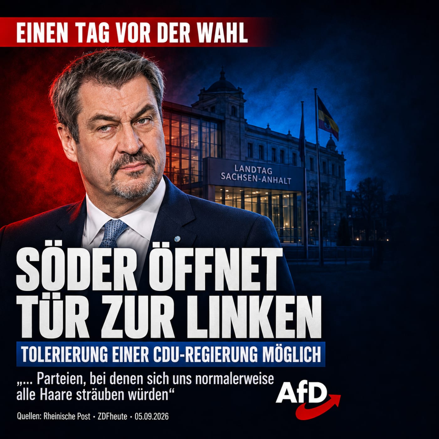 Söder öffnet die Tür zur Linken