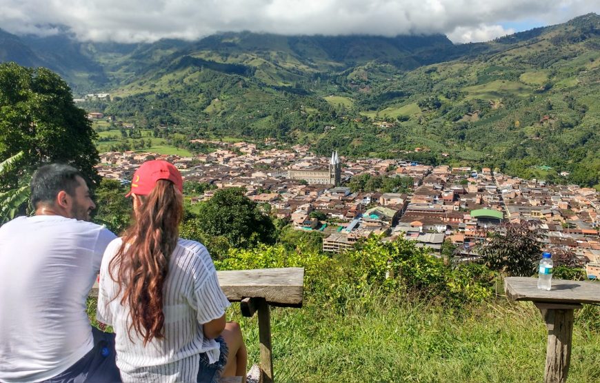 Vista de pueblo colonial desde mirador