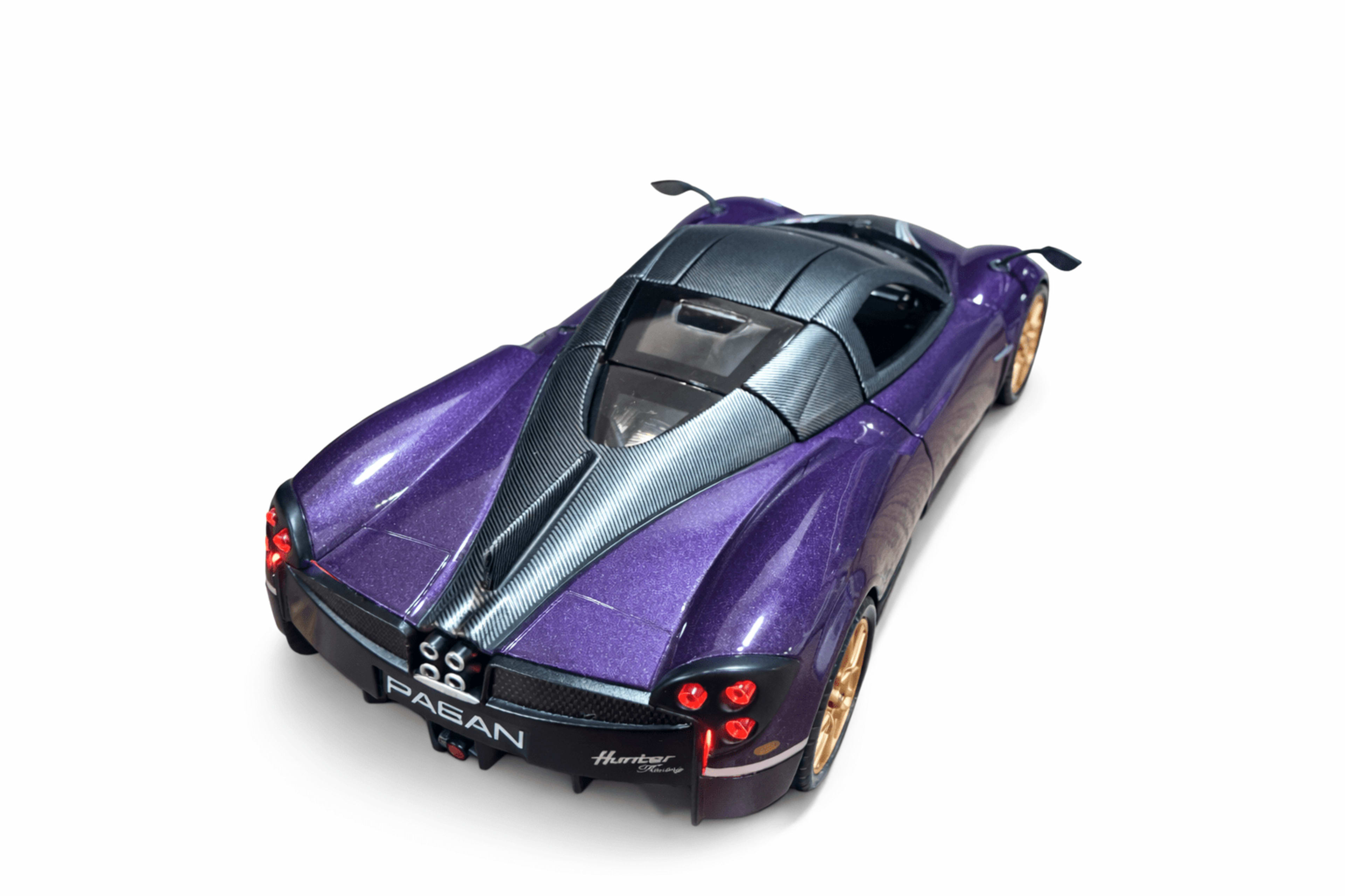 Pagani Huayra Diecast 1:24 – Purple Hunter Racing Edition | Openable Parts | Light & Sound