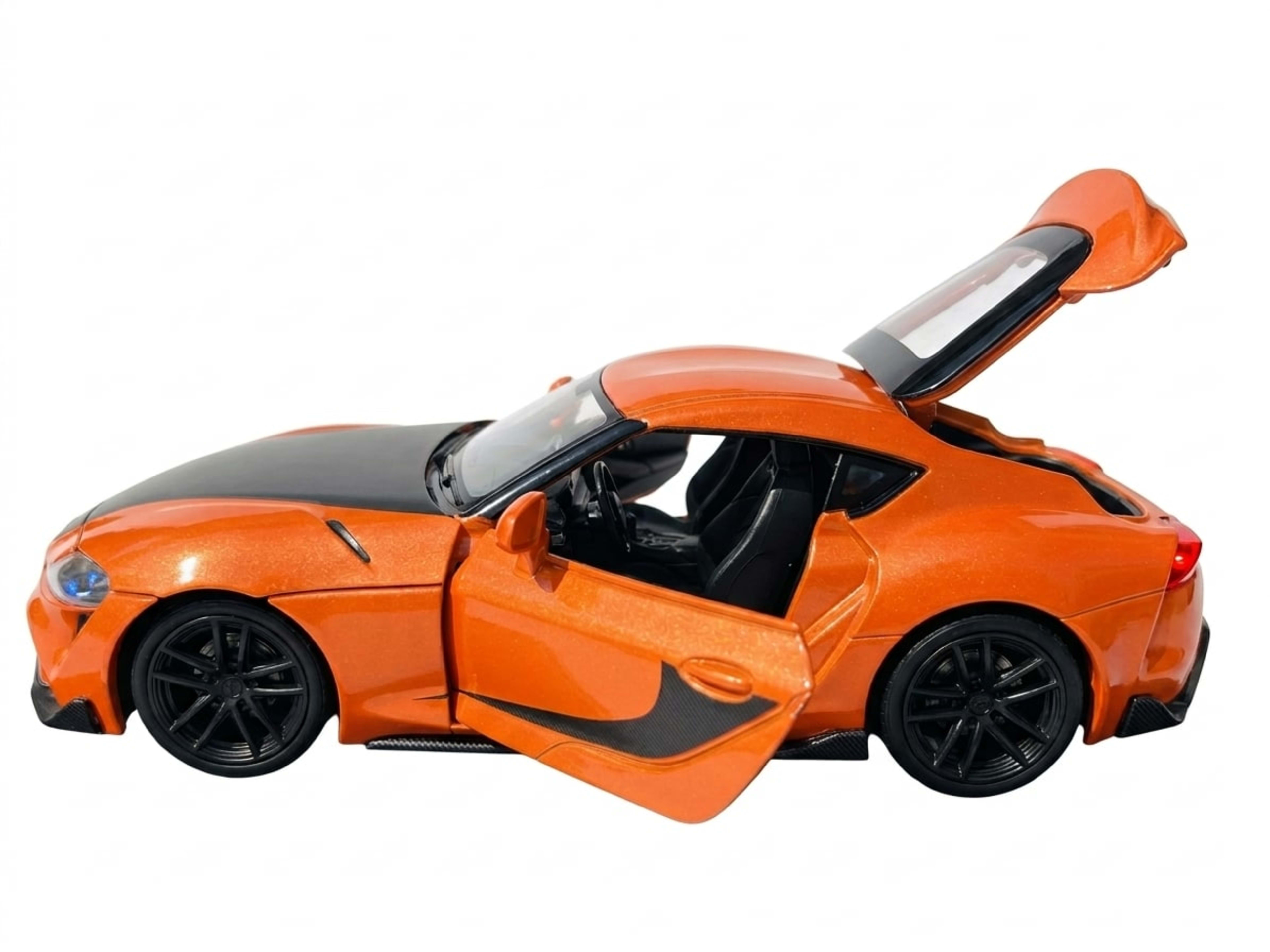 Toyota Supra 2020 Diecast 1:32 – Metallic Orange | Openable Parts | Detailed Interior