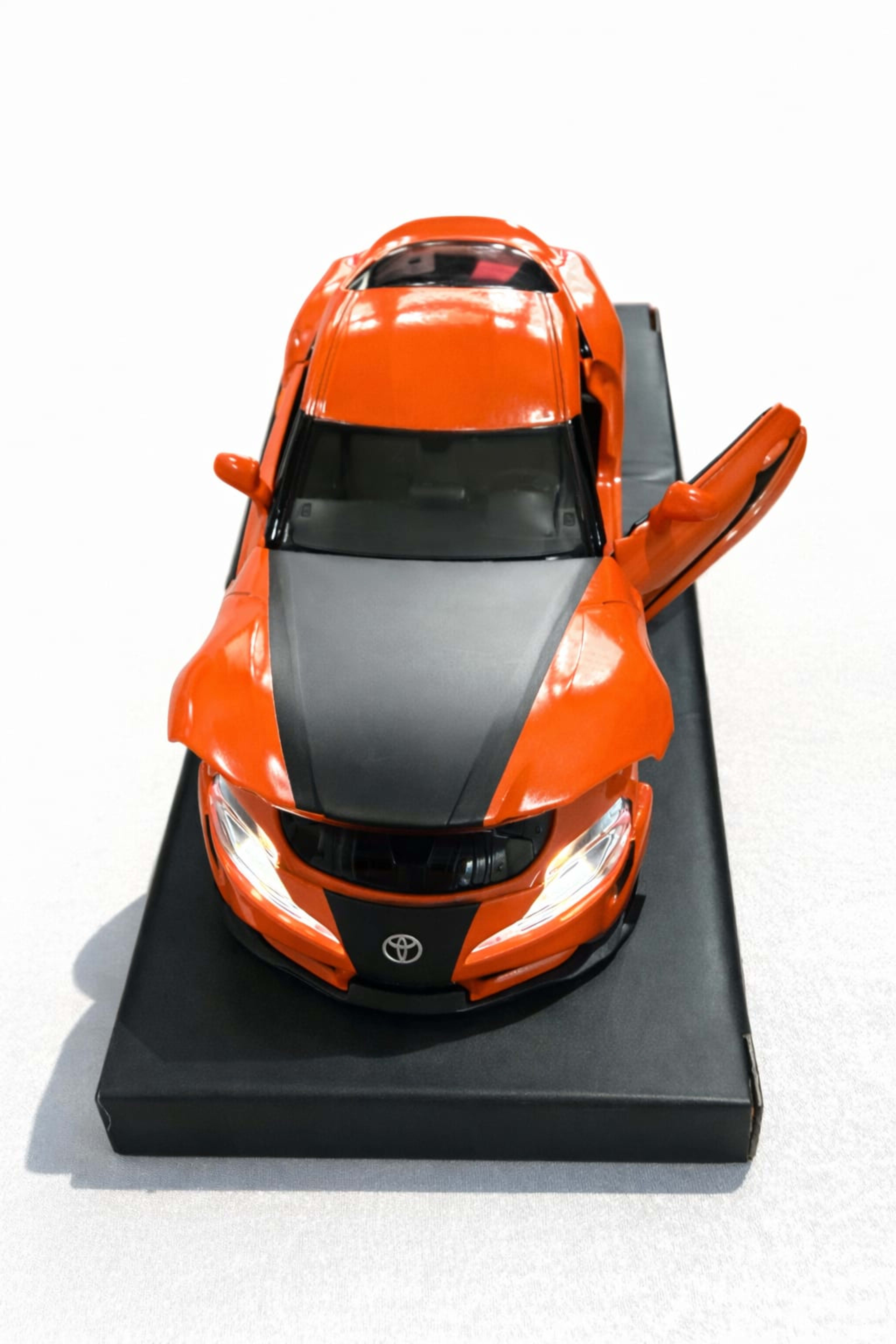 Toyota Supra 2020 Diecast 1:32 – Metallic Orange | Openable Parts | Detailed Interior
