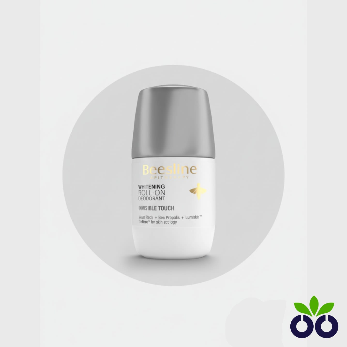 Beesline Invisible Touch, an invisible whitening deodorant with Lumiskin that leaves no white marks.