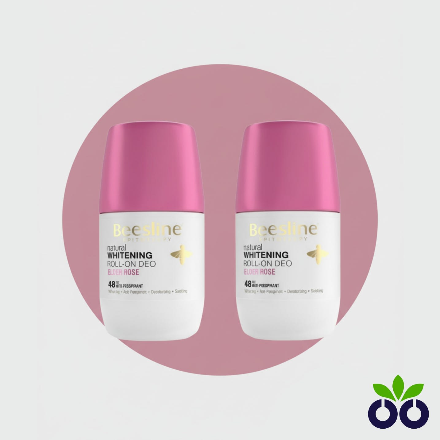 Beesline Elder Rose 1+1 whitening deodorant offer pack with Lumiskin for brightening dark underarms.