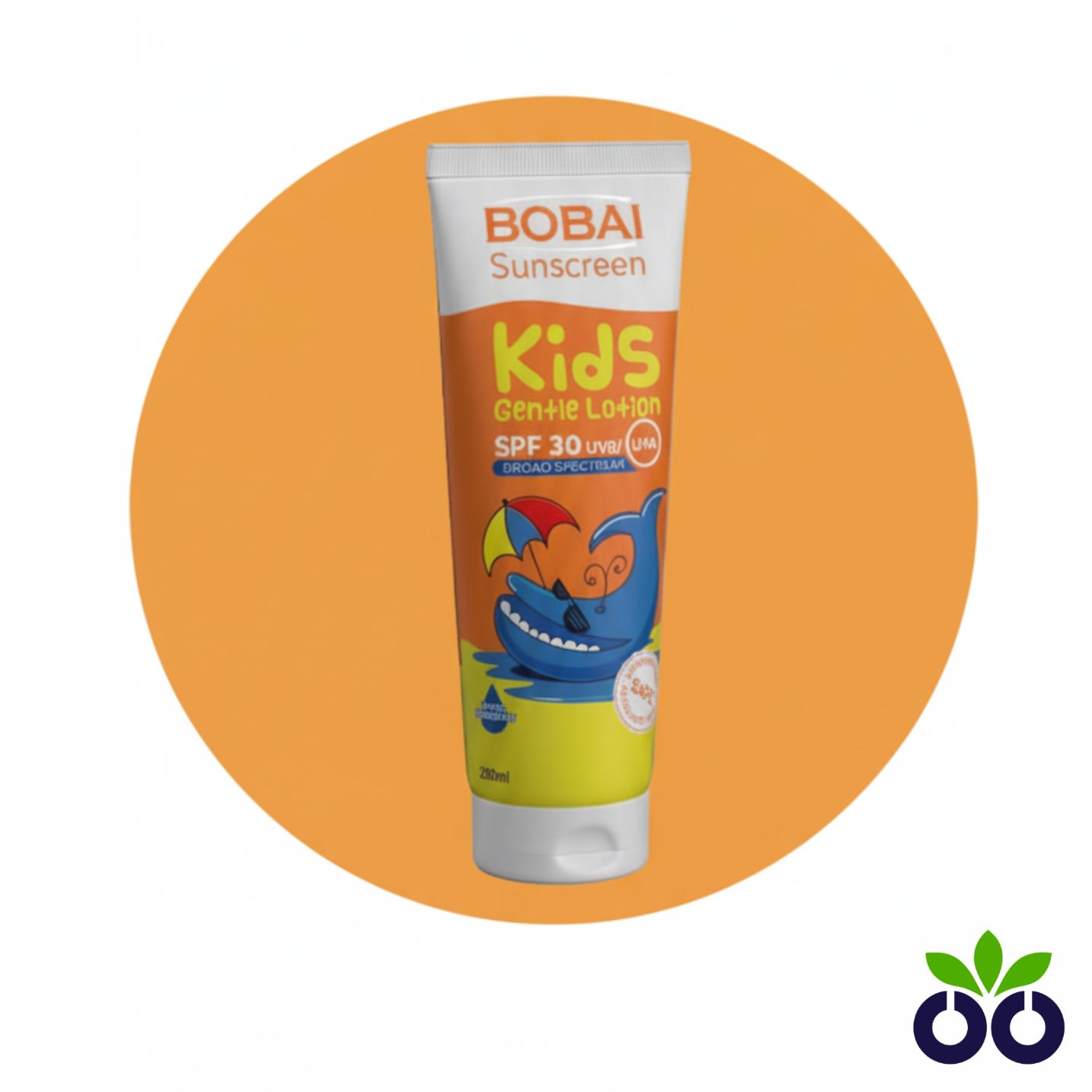 Bobai Kids Sunscreen Lotion, a gentle kids sunscreen with Zinc Oxide for delicate skin protection.