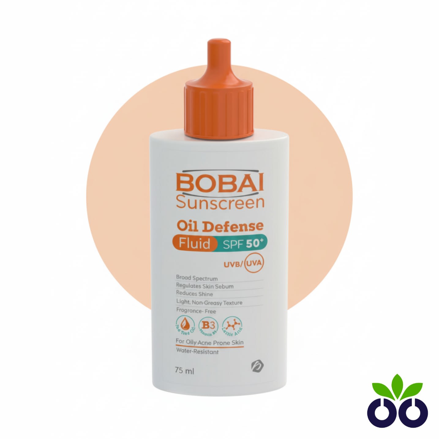 Bobai Oil Defense sunscreen for oily acne-prone skin with Niacinamide and Salicylic Acid.