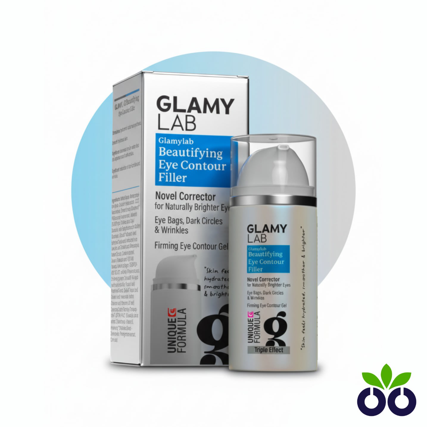 Glamy Lab Beautifying Eye Contour Filler, a peptide eye cream for puffiness with Eyeliss and Caffeine to reduce bags.