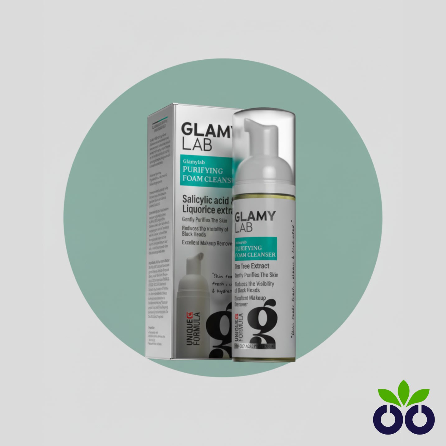 Glamy Lab Purifying Cleanser, a salicylic acid cleanser for oily skin and blackheads.