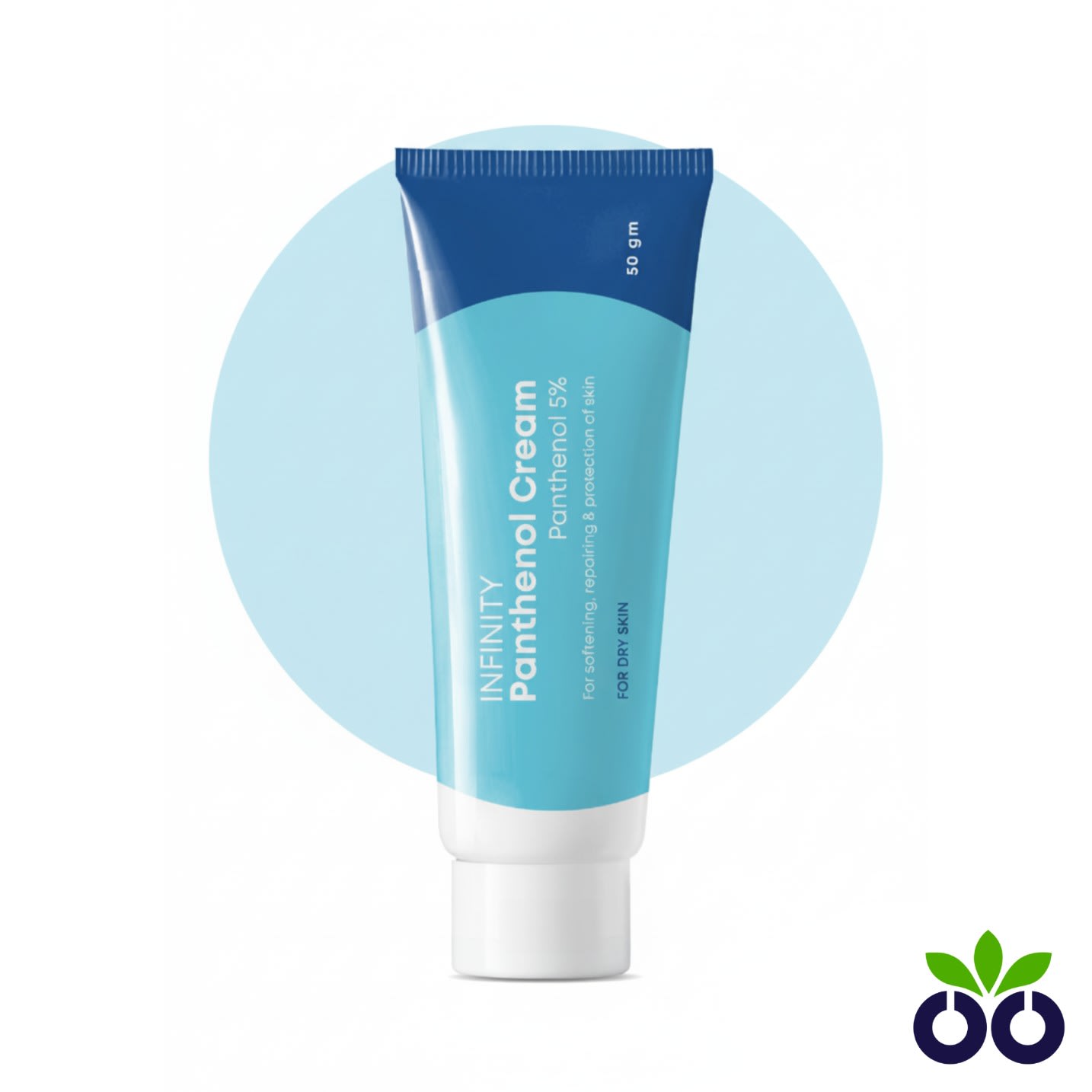 Infinity Panthenol 5% Cream, a skin barrier repair cream with Allantoin for soothing and restoring dry skin.
