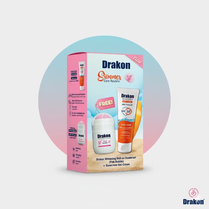 Drakon Sunscreen & Whitening Roll-On Kit (Pink Bubble)