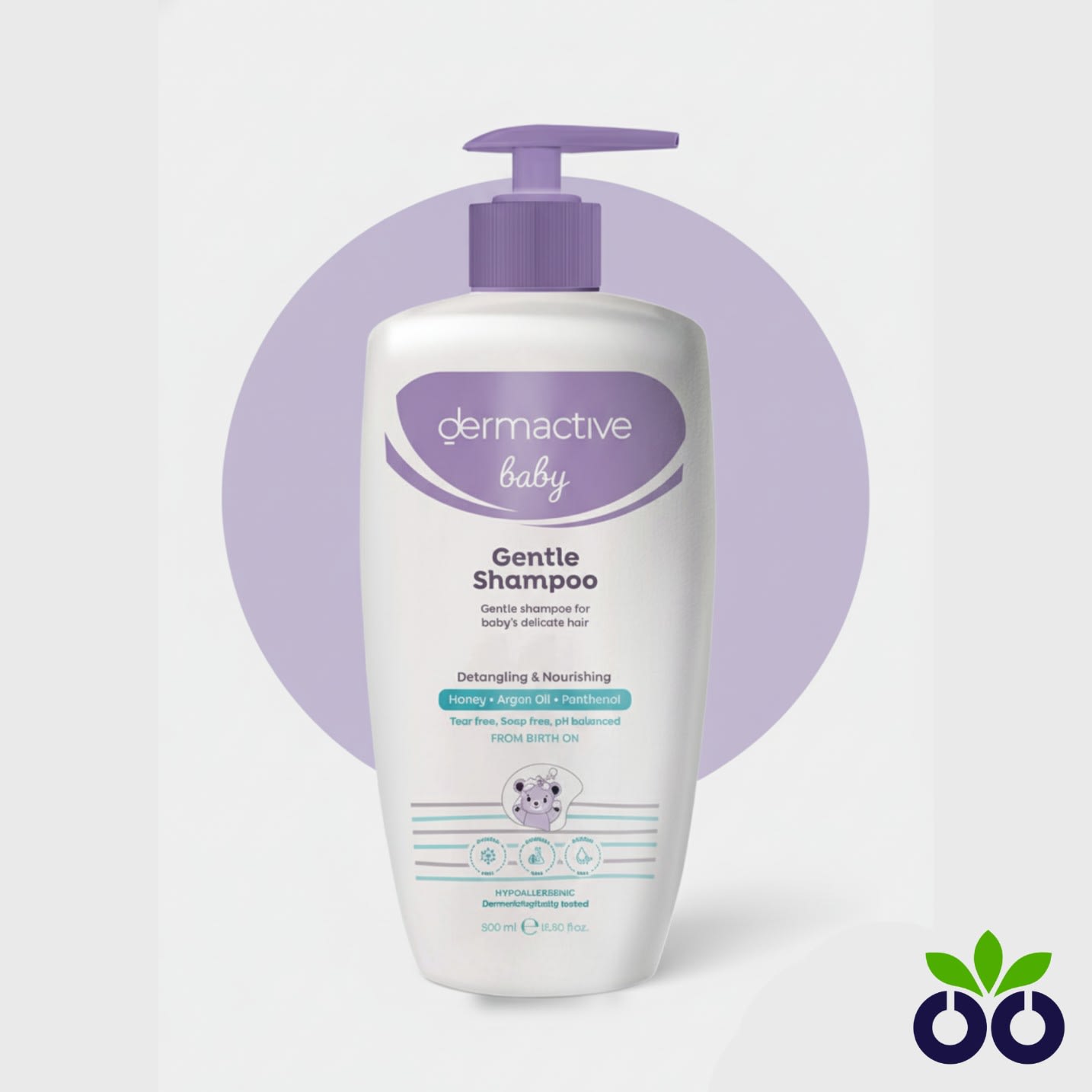 Dermactive Baby Gentle Shampoo, a gentle hydrating baby shampoo with Argan Oil and Panthenol for a baby's sensitive scalp.