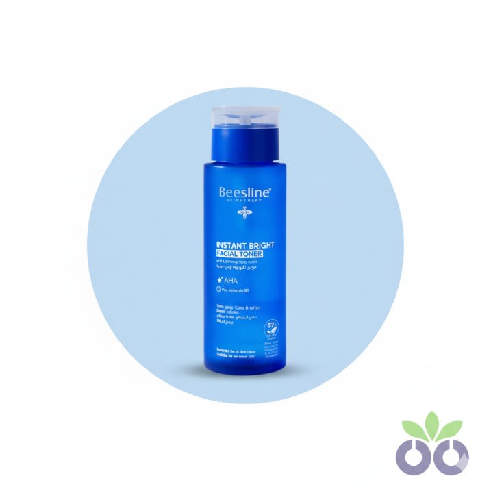 Beesline Instant Bright, a brightening facial toner with Lactic Acid and Rosewater to exfoliate and hydrate.