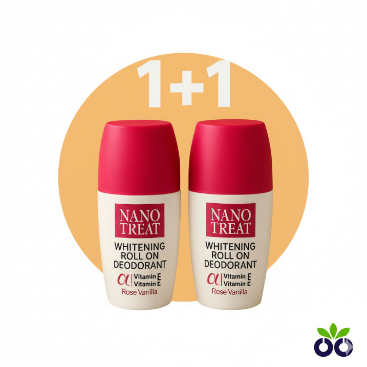 Nano Treat Whitening Roll-On Rose Vanilla 1+1