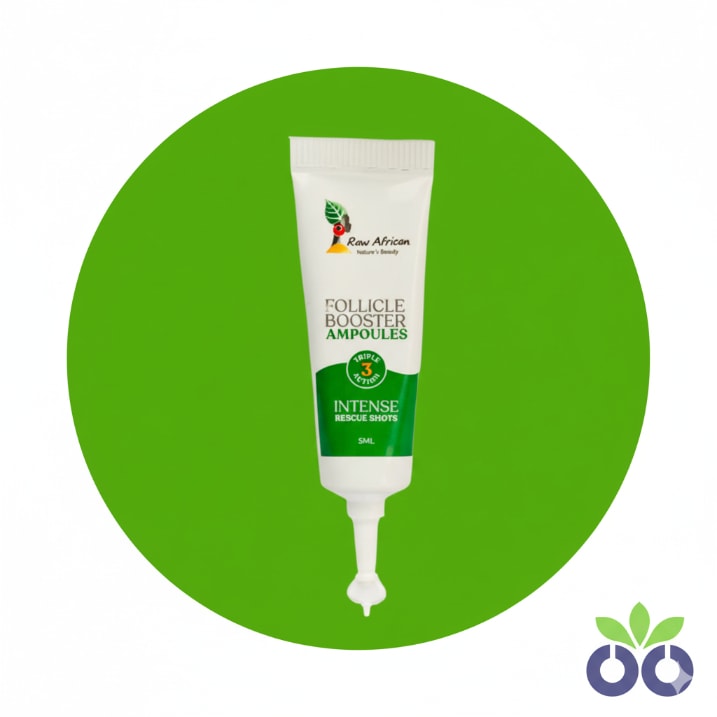 Raw African Follicle Booster, intensive hair loss ampoules with Redensyl and Saw Palmetto.