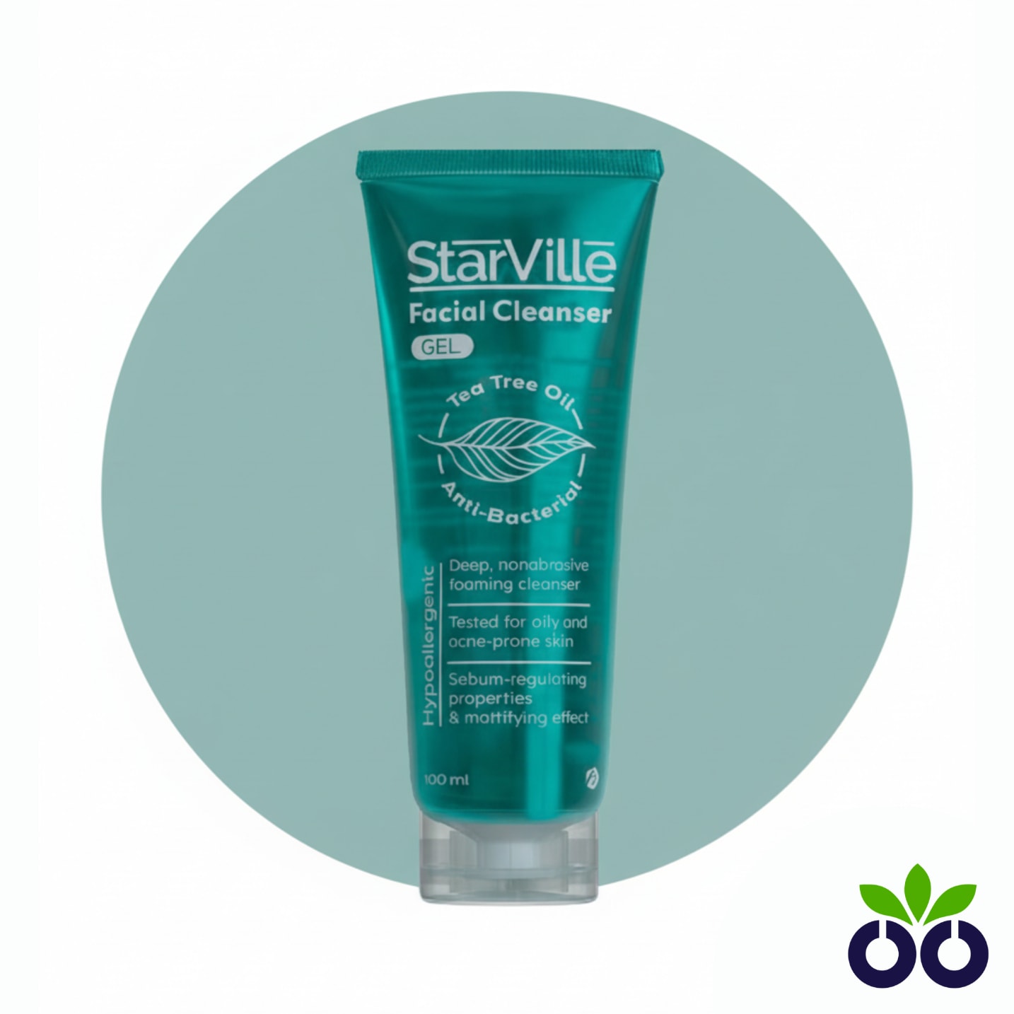 StarVille's acne cleanser for oily skin, with Salicylic Acid, Sulfur, and Tea Tree Oil to clear breakouts.