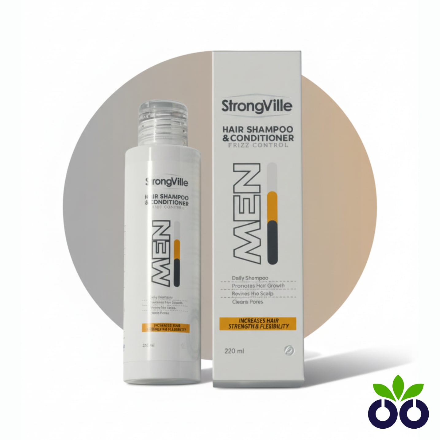 StrongVille Men's 2 in 1, a men's anti-hair loss shampoo with Procapil and Keratin to strengthen thinning hair.