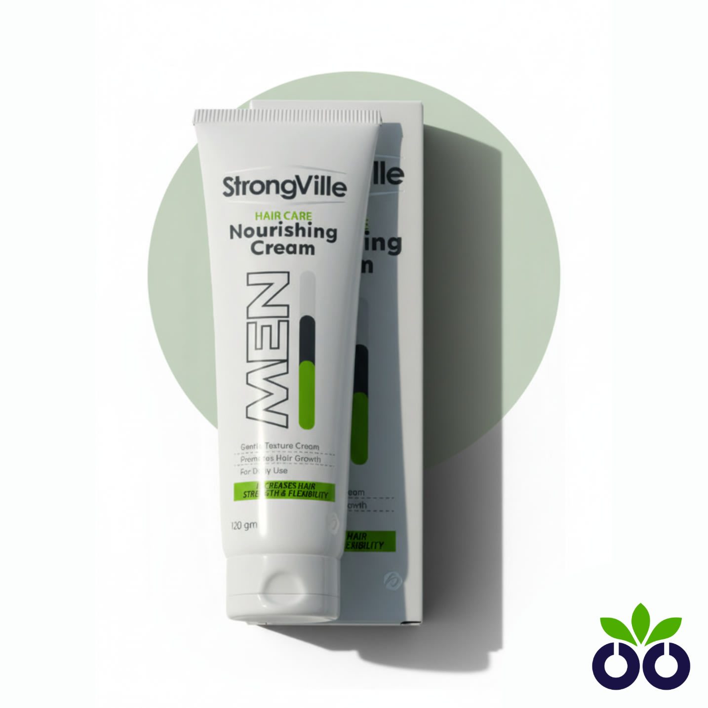 StrongVille Nourishing Men Cream, a men's anti-hair loss cream with Procapil and Keratin to style and strengthen hair.