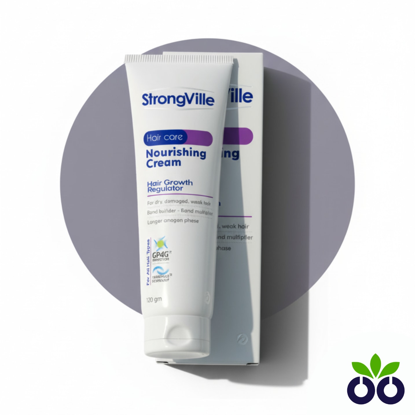 StrongVille Nourishing Cream, a biotin hair cream for breakage with Keratin and Fiberhance to repair damaged hair.